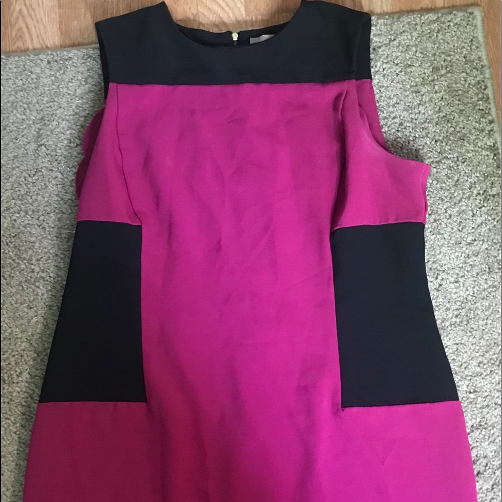 Pink and Black Shift Dress